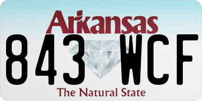 AR license plate 843WCF