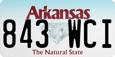 AR license plate 843WCI