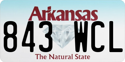 AR license plate 843WCL
