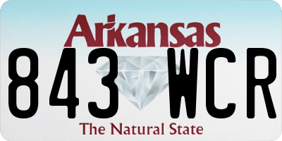 AR license plate 843WCR