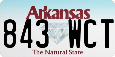 AR license plate 843WCT