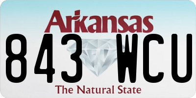 AR license plate 843WCU