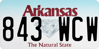AR license plate 843WCW