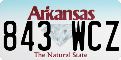 AR license plate 843WCZ