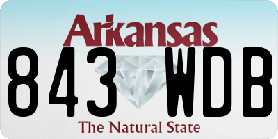 AR license plate 843WDB