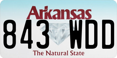 AR license plate 843WDD