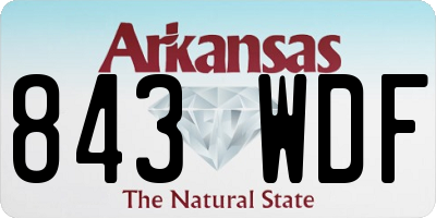 AR license plate 843WDF