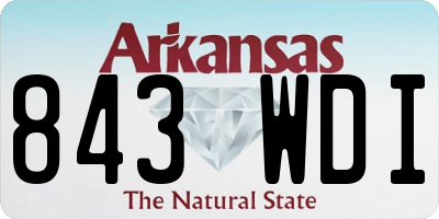 AR license plate 843WDI