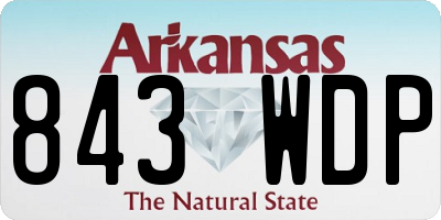 AR license plate 843WDP