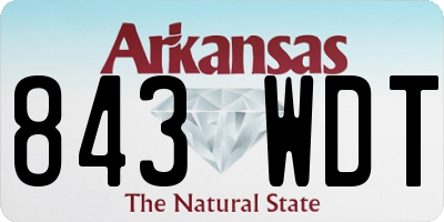 AR license plate 843WDT