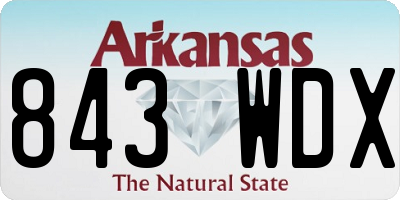 AR license plate 843WDX