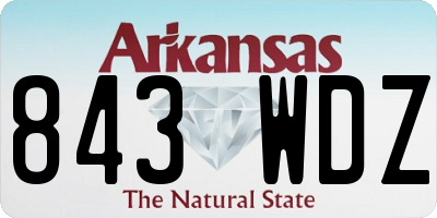 AR license plate 843WDZ