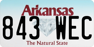 AR license plate 843WEC