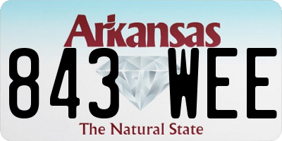 AR license plate 843WEE
