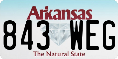 AR license plate 843WEG