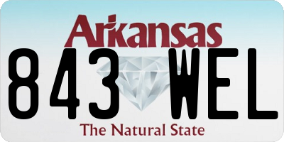 AR license plate 843WEL