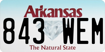 AR license plate 843WEM