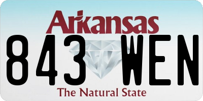 AR license plate 843WEN