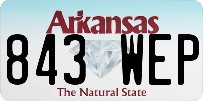 AR license plate 843WEP