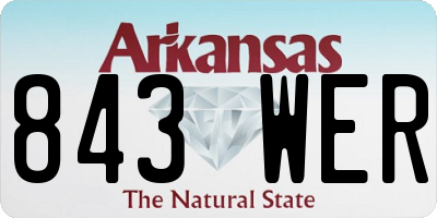AR license plate 843WER