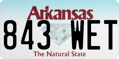 AR license plate 843WET