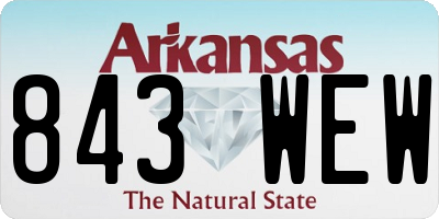 AR license plate 843WEW