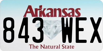 AR license plate 843WEX