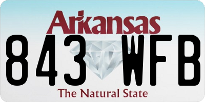 AR license plate 843WFB