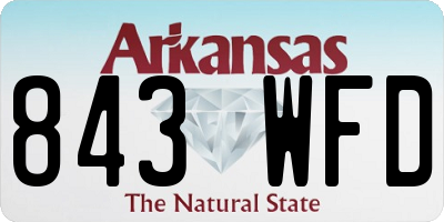 AR license plate 843WFD