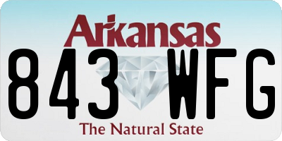 AR license plate 843WFG