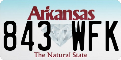 AR license plate 843WFK