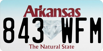 AR license plate 843WFM