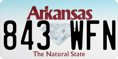 AR license plate 843WFN