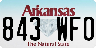 AR license plate 843WFO