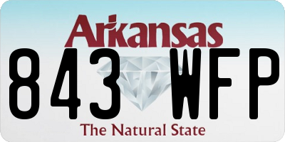 AR license plate 843WFP