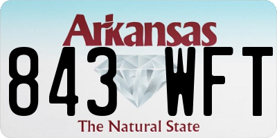 AR license plate 843WFT