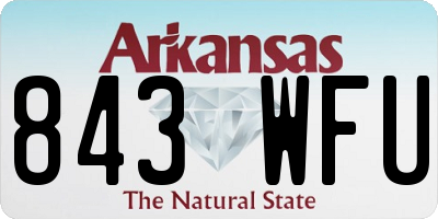 AR license plate 843WFU