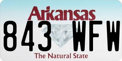 AR license plate 843WFW