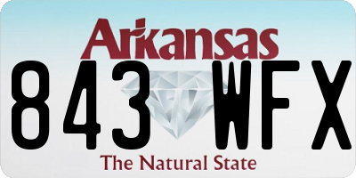 AR license plate 843WFX