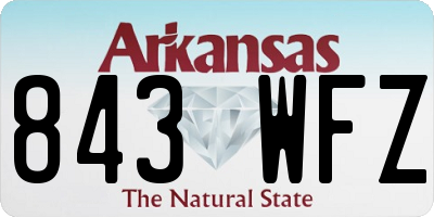 AR license plate 843WFZ