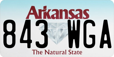 AR license plate 843WGA