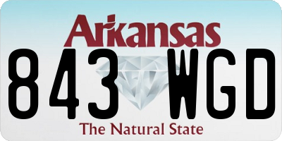 AR license plate 843WGD