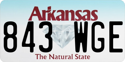 AR license plate 843WGE