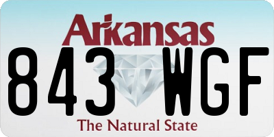 AR license plate 843WGF