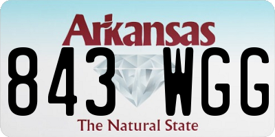 AR license plate 843WGG