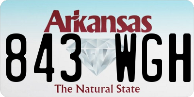 AR license plate 843WGH