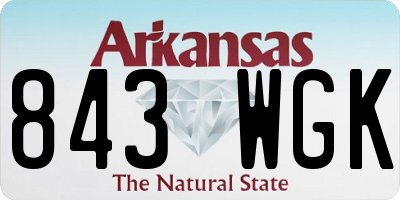 AR license plate 843WGK