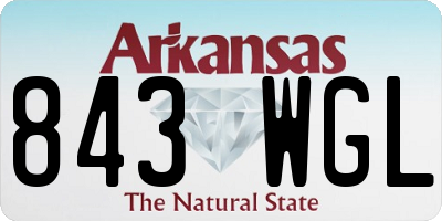 AR license plate 843WGL