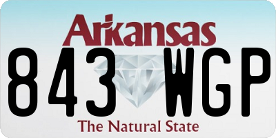 AR license plate 843WGP