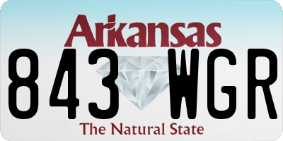 AR license plate 843WGR
